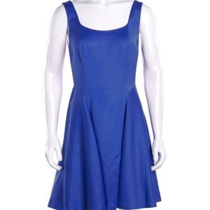 Alice + Olivia Blue Fit n Flare Dress